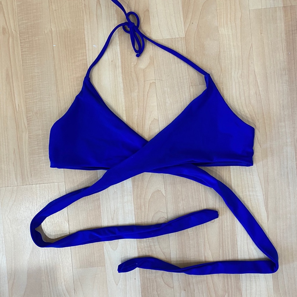 Royal Blue Wrap Bikini Top